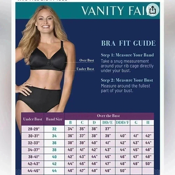 Vanity Fair full figure black bra sz  44 DDD - Picture 10 of 10